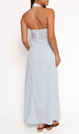 Betsy Halter Neck Cotton Maxi Dress