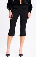 Miss Circle Kristy Velvet Decorating Flare Cropped Pants