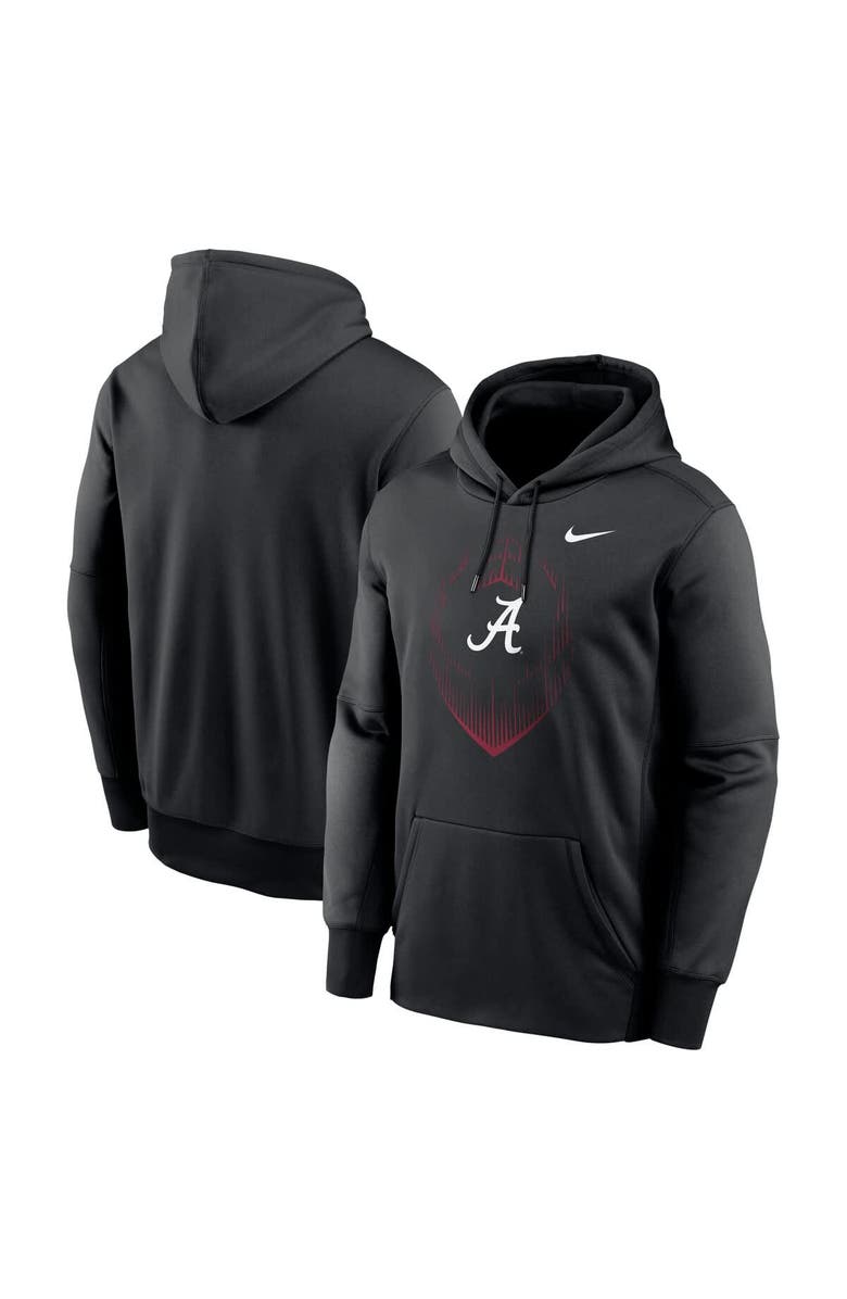 Nike Men's Nike Black Alabama Crimson Tide Icon Football Performance Pullover Hoodie, Alternate, color, Black