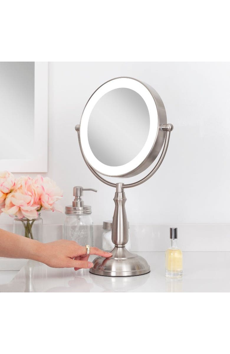 Zadro Lighted Makeup Mirror with 12X/1X Magnification & Touch Base Controls, Alternate, color, 