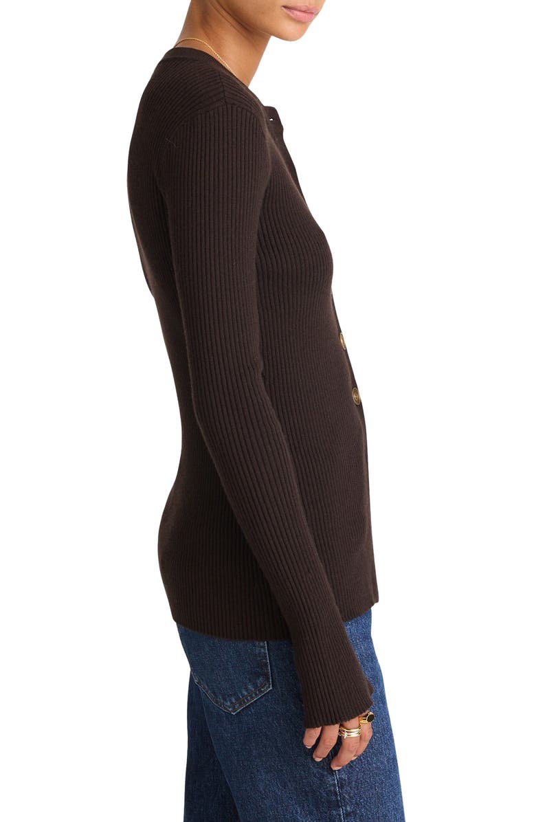 Madewell Longline Cardigan Jacket, Alternate, color, Molasses