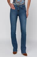L'AGENCE Ruth High Waist Raw Hem Straight Leg Jeans