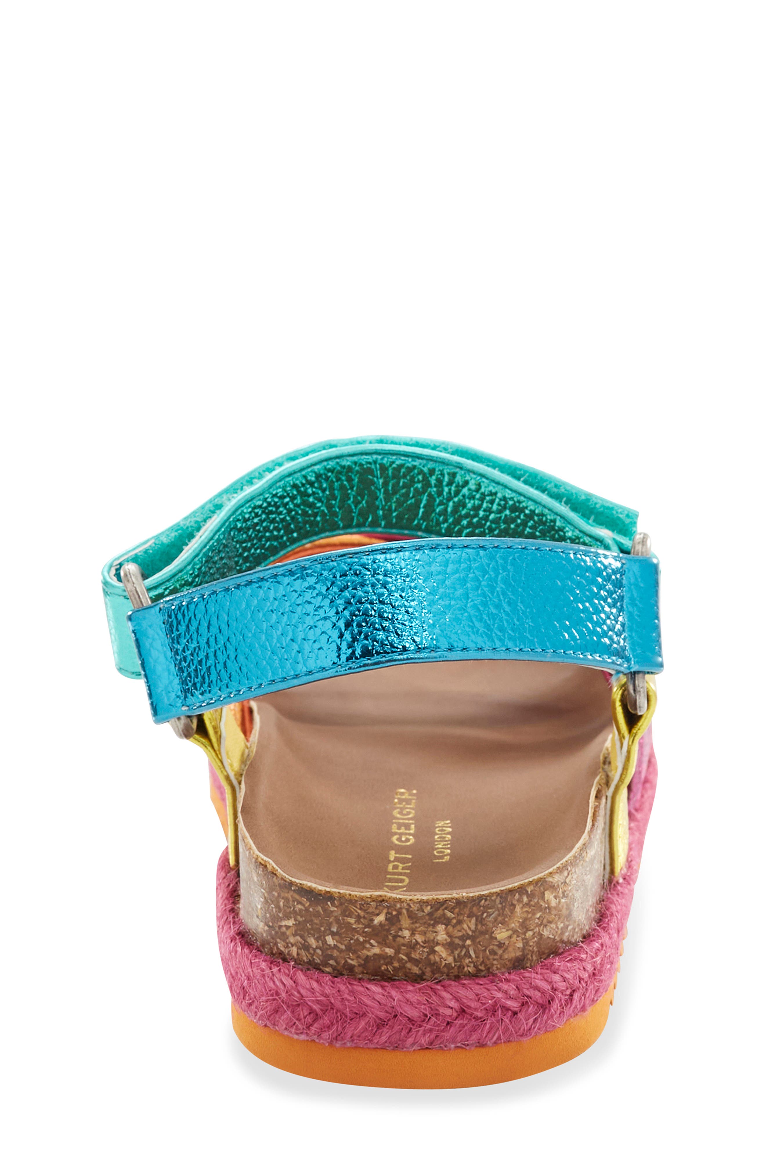 Kurt Geiger London Kids' Mini Kensington Sandal, Alternate, color, Rainbow