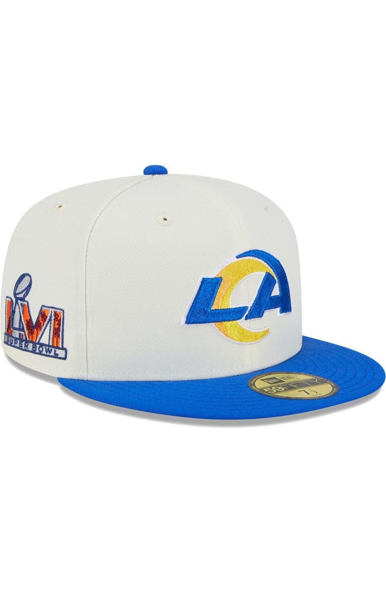 New Era Men's New Era Cream Los Angeles Rams Retro 59FIFTY Fitted Hat, Main, color,