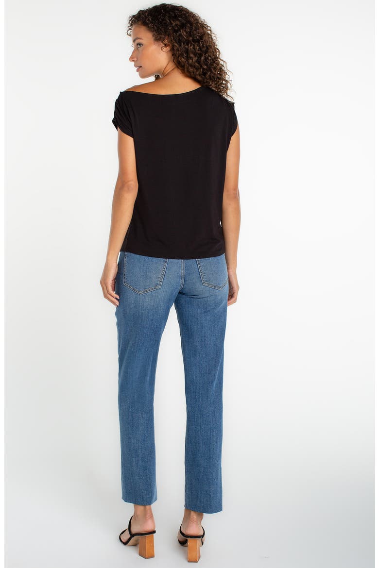 One-Shoulder Top, Alternate, color, BLACK