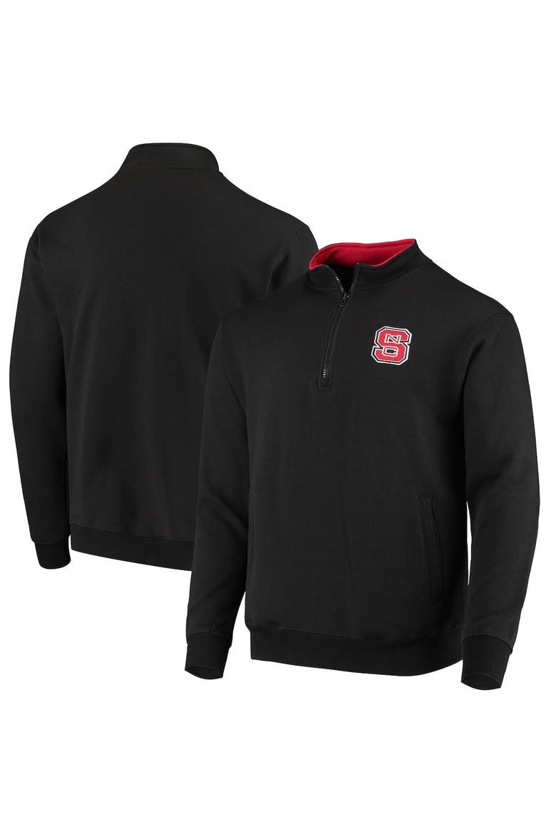 Men's Colosseum Black NC State Wolfpack Tortugas Logo Quarter-Zip Jacket, Alternate, color, Black