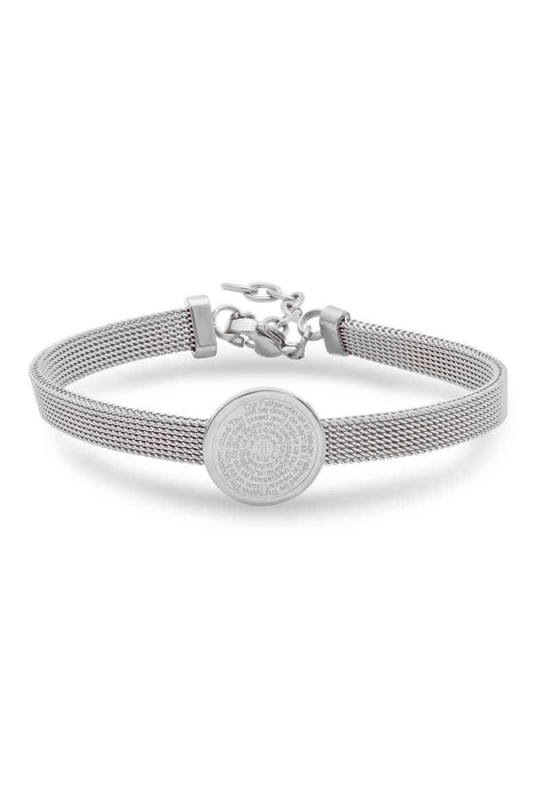 Stainless Steel Prayer Bracelet, Main, color, METALLIC
