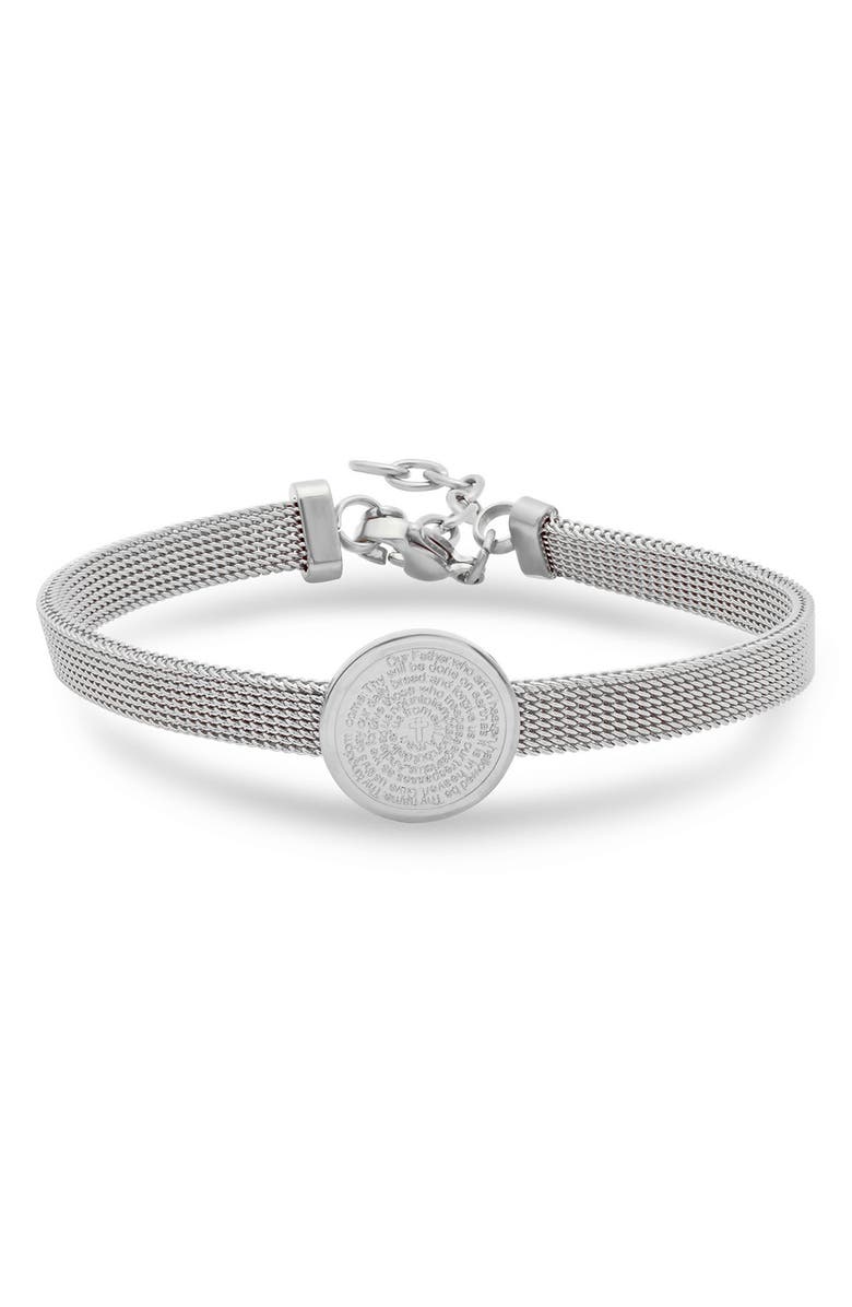 HMY JEWELRY Stainless Steel Prayer Bracelet, Main, color, Metallic