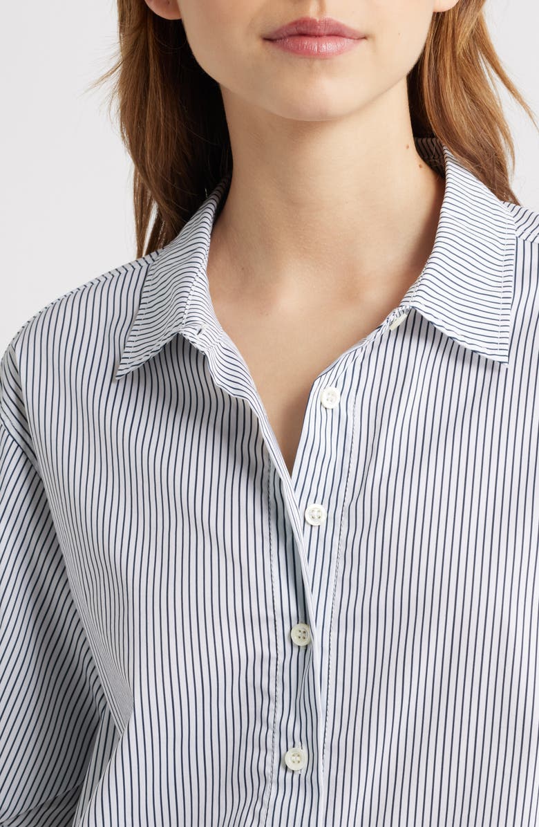FRAME The Billow Sleeve Shirt, Alternate, color, Navy Stripe