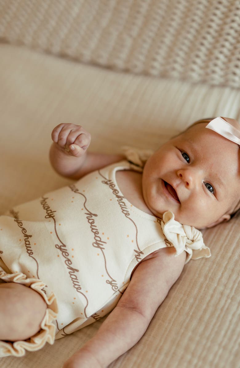 L'ovedbaby Bow Tie Organic Cotton Bodysuit, Alternate, color,