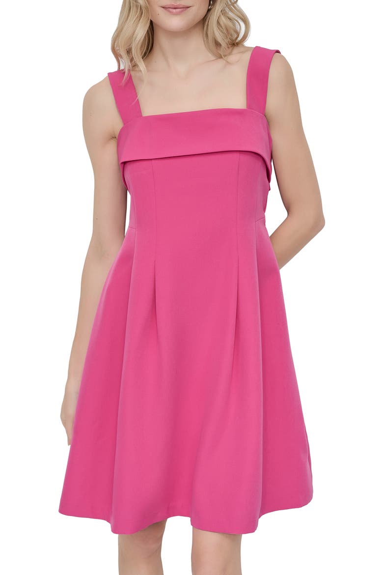 Sleeveless Fit & Flare Sundress, Alternate, color, VIVID PINK