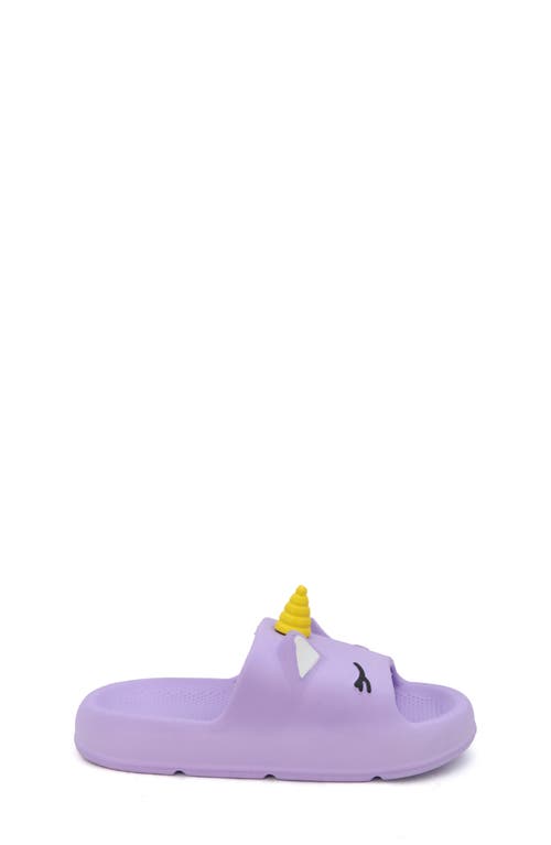 Shop Yoki Kids' Unicorn Slide Sandal In Lavender