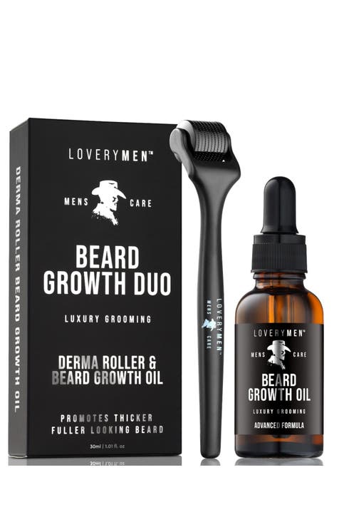 Beard Growth Duo Derma Roller and Beard Growth Oil