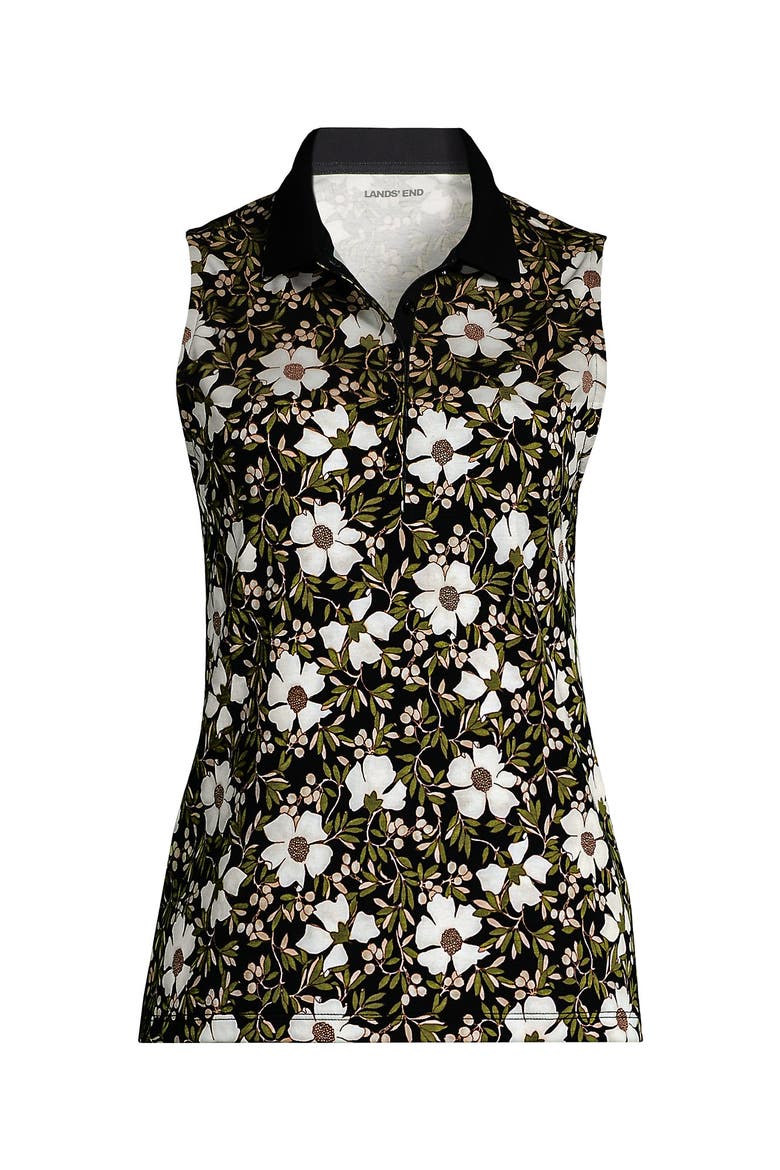 Supima Cotton Polo, Alternate, color, Black Floral Blossom