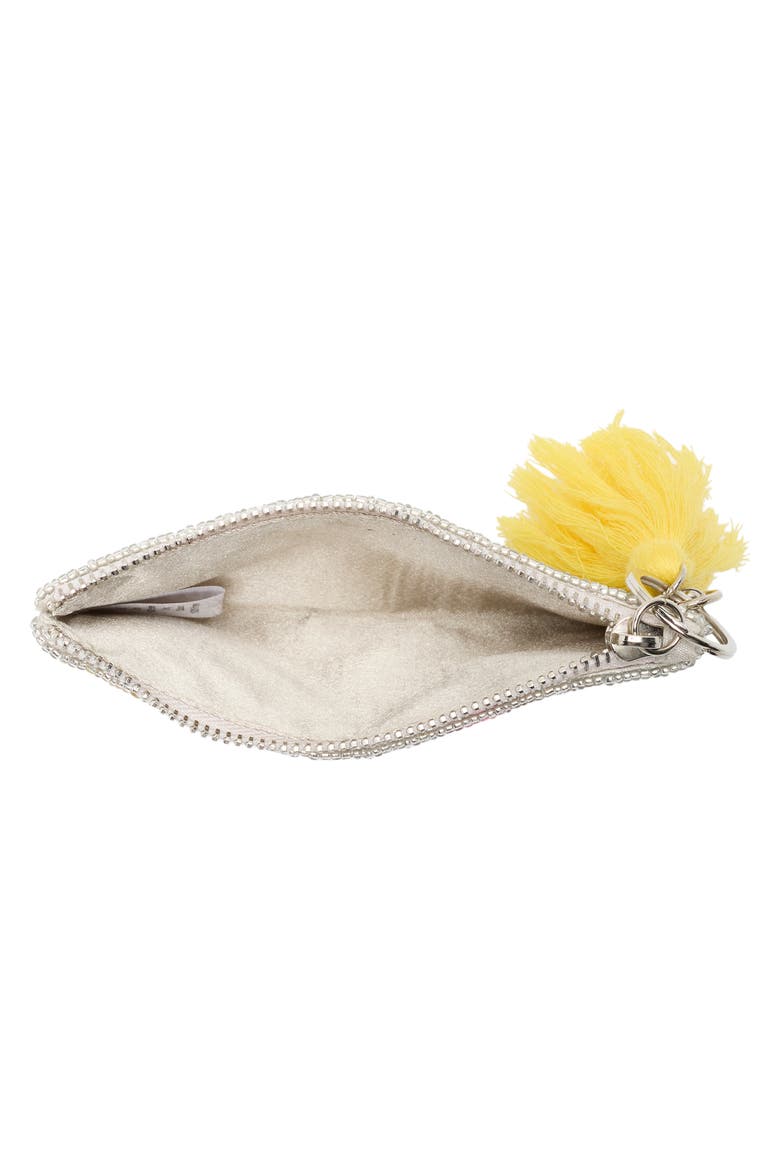 Lemonade Beaded Coin Purse, Alternate, color, GREY MULTI