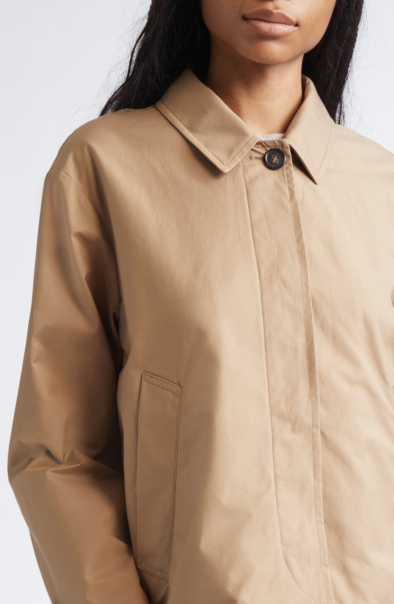 Max Mara Bambola Cotton Blend Twill Trench Jacket, Alternate, color, Camel