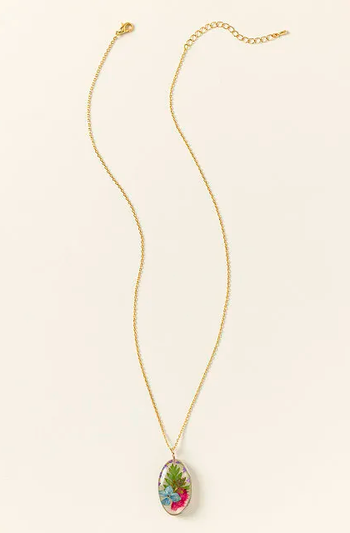 Mother and Daughter Flower Pendant Necklace