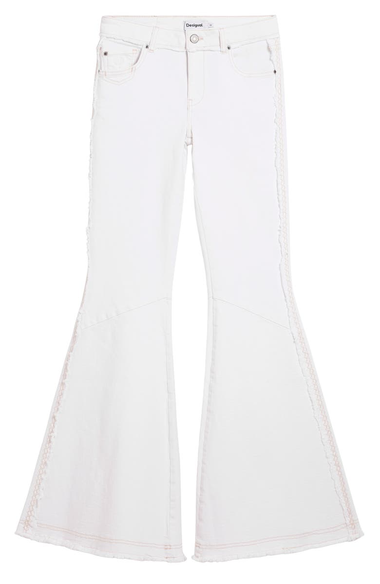 Desigual Flare Leg Jeans, Alternate, color, Light Beige
