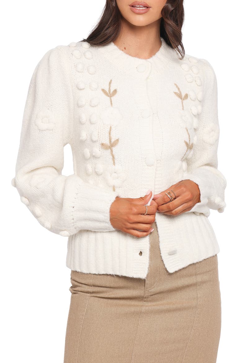 Cleo Floral Cardigan, Main, color, CREAM