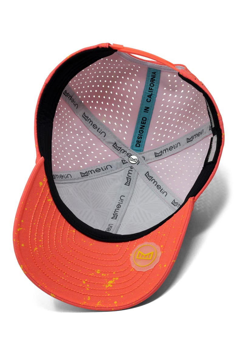 A-Game Neon Drip Hydro Performance Snapback Hat, Alternate, color, INFRARED
