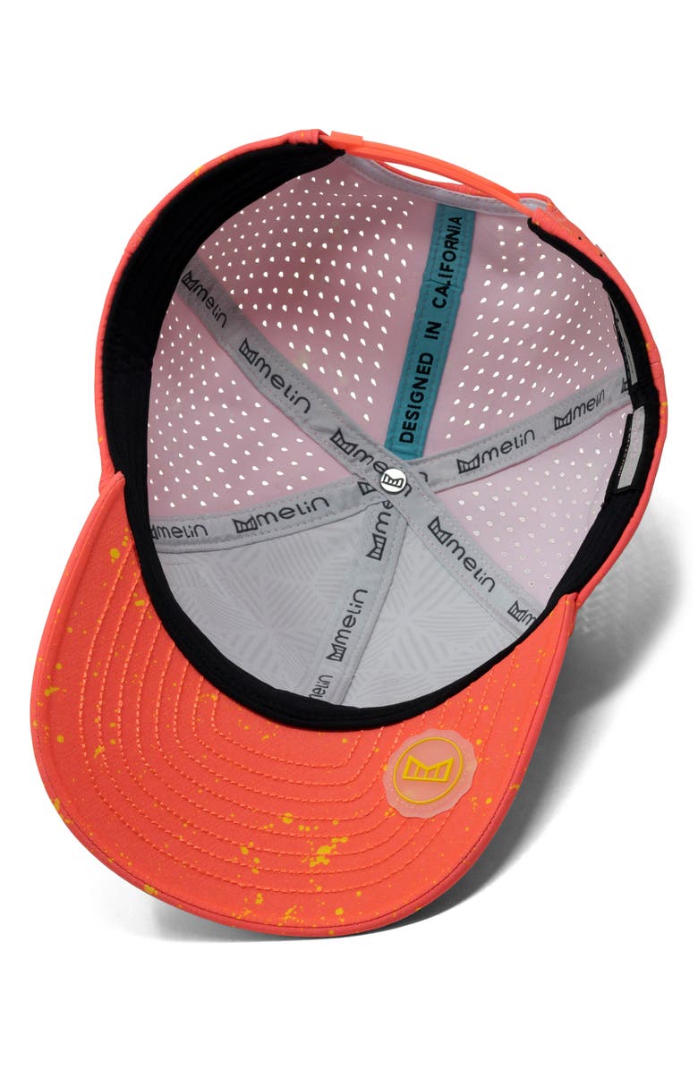 Melin A-Game Neon Drip Hydro Performance Snapback Hat, Alternate, color, Infrared