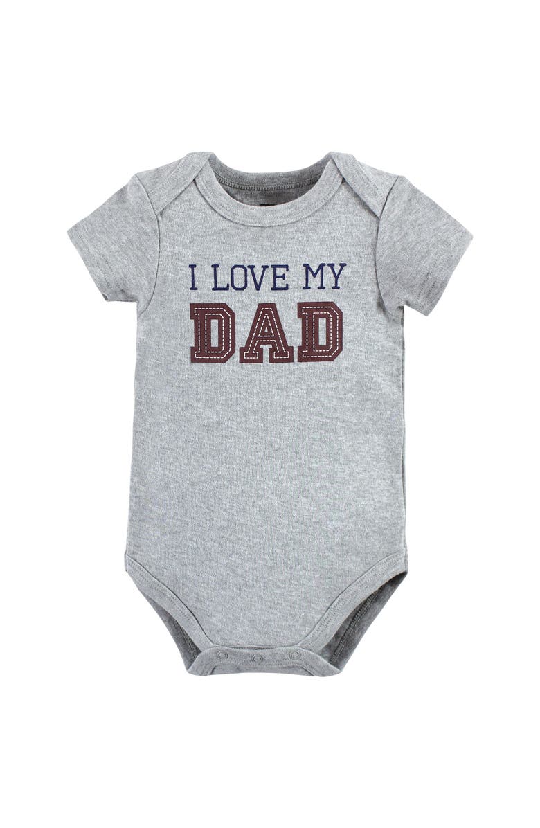 Hudson Baby Cotton 3-Piece Bodysuit Bundle, Alternate, color, Love Dad