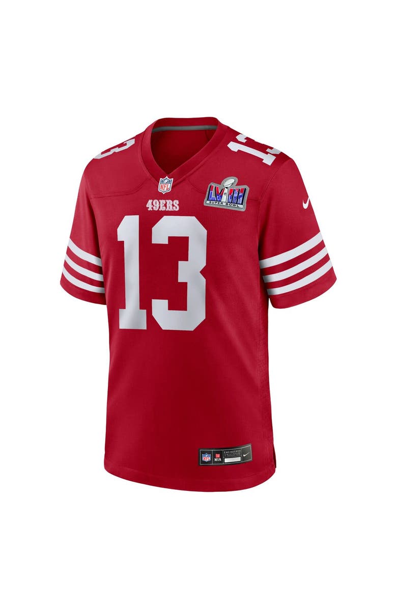 Nike Men's Nike Brock Purdy Scarlet San Francisco 49ers Super Bowl LVIII Game Jersey, Alternate, color, 