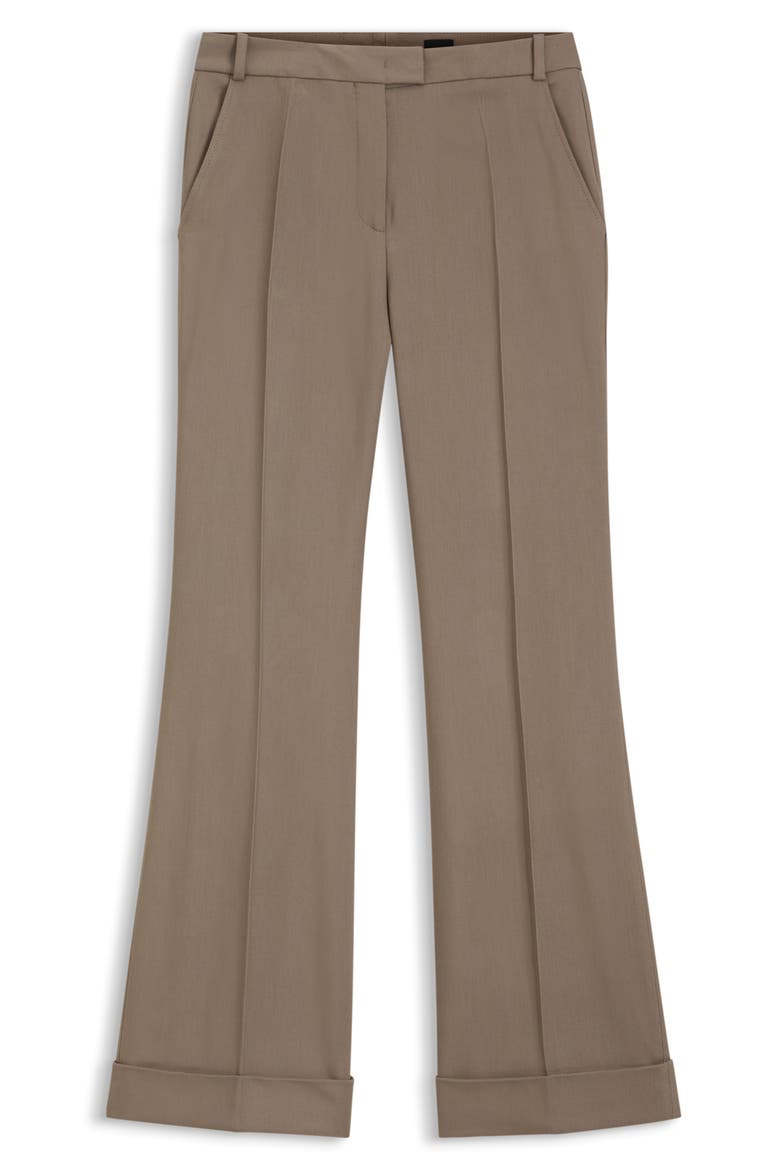 Talia Wide Leg Trousers, Alternate, color, WALNUT