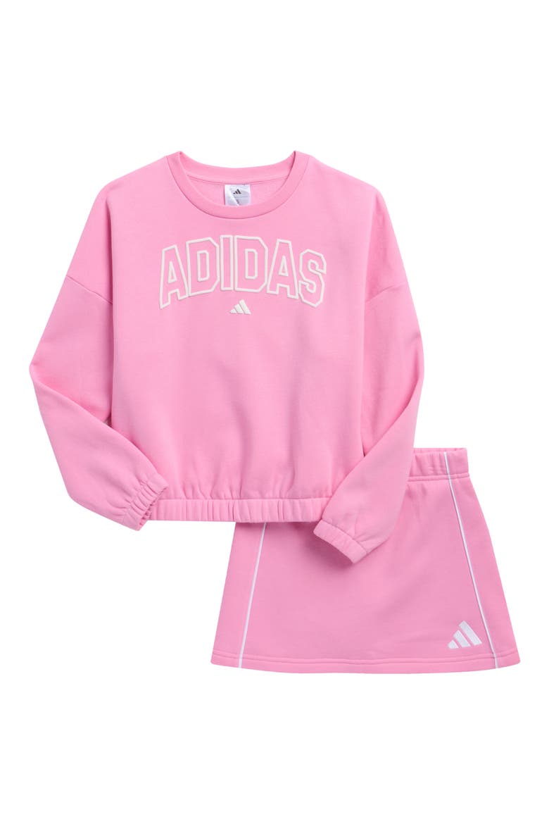 Kids' Fleece Sweatshirt & Skort Set, Main, color, TROPIC BLOOM