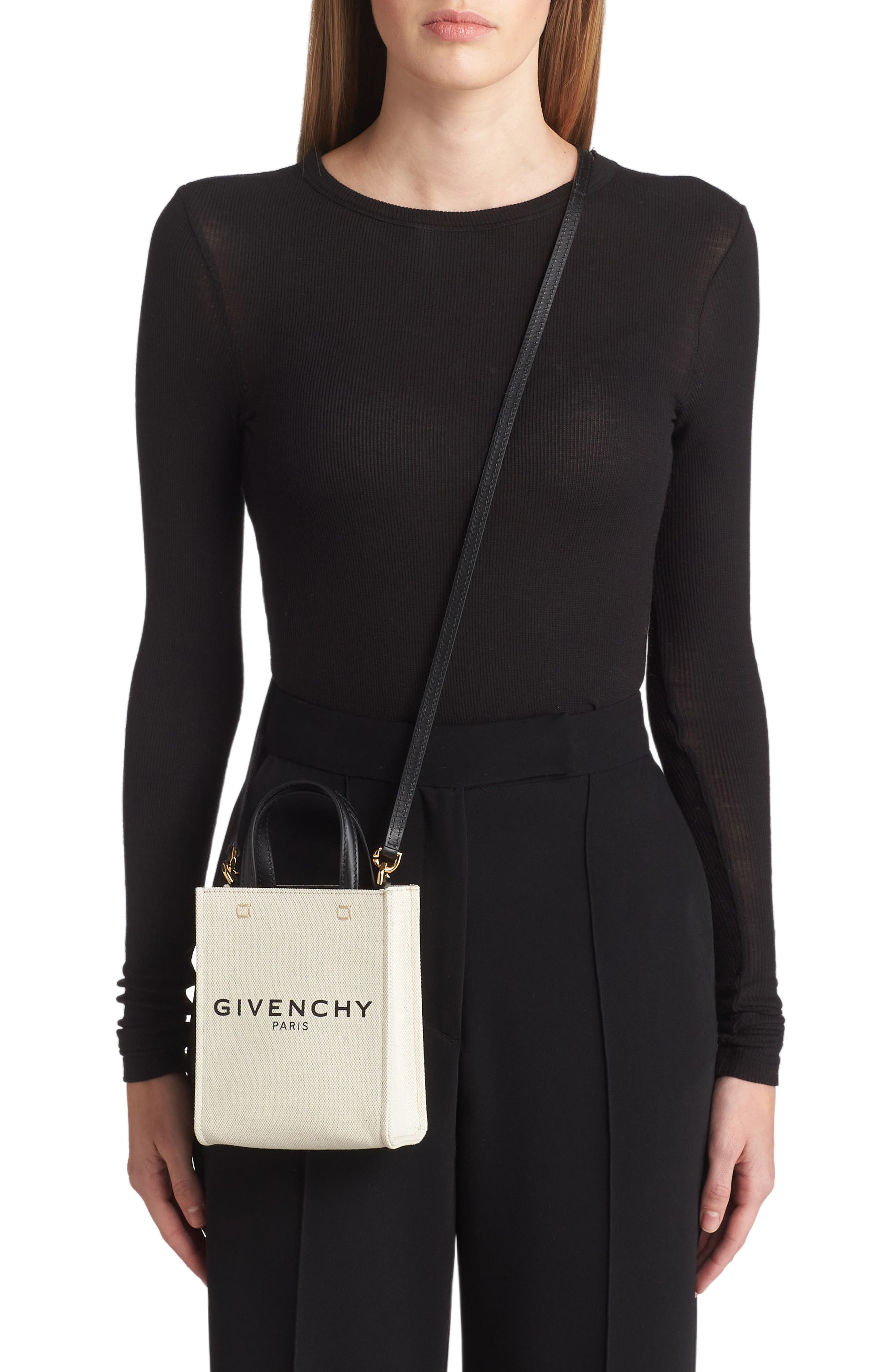 Givenchy Mini Canvas G-Tote, Alternate, color, 