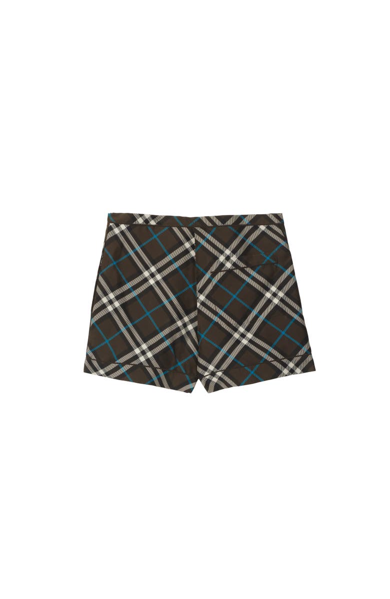Burberry Check Silk Pyjama Shorts, Alternate, color, 