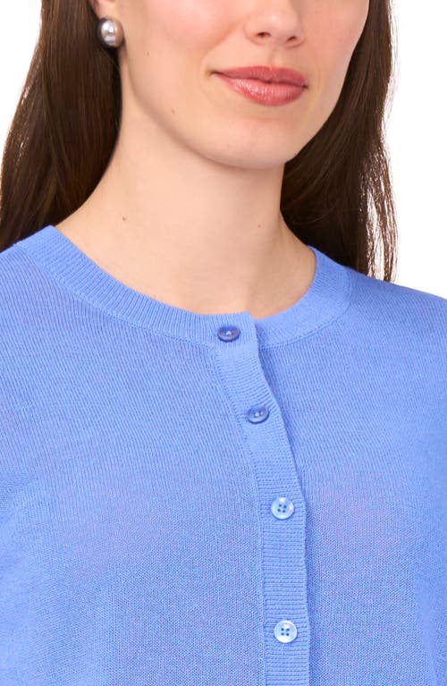 HALOGENR HALOGEN(R) SHORT SLEEVE BUTTON-UP SWEATER