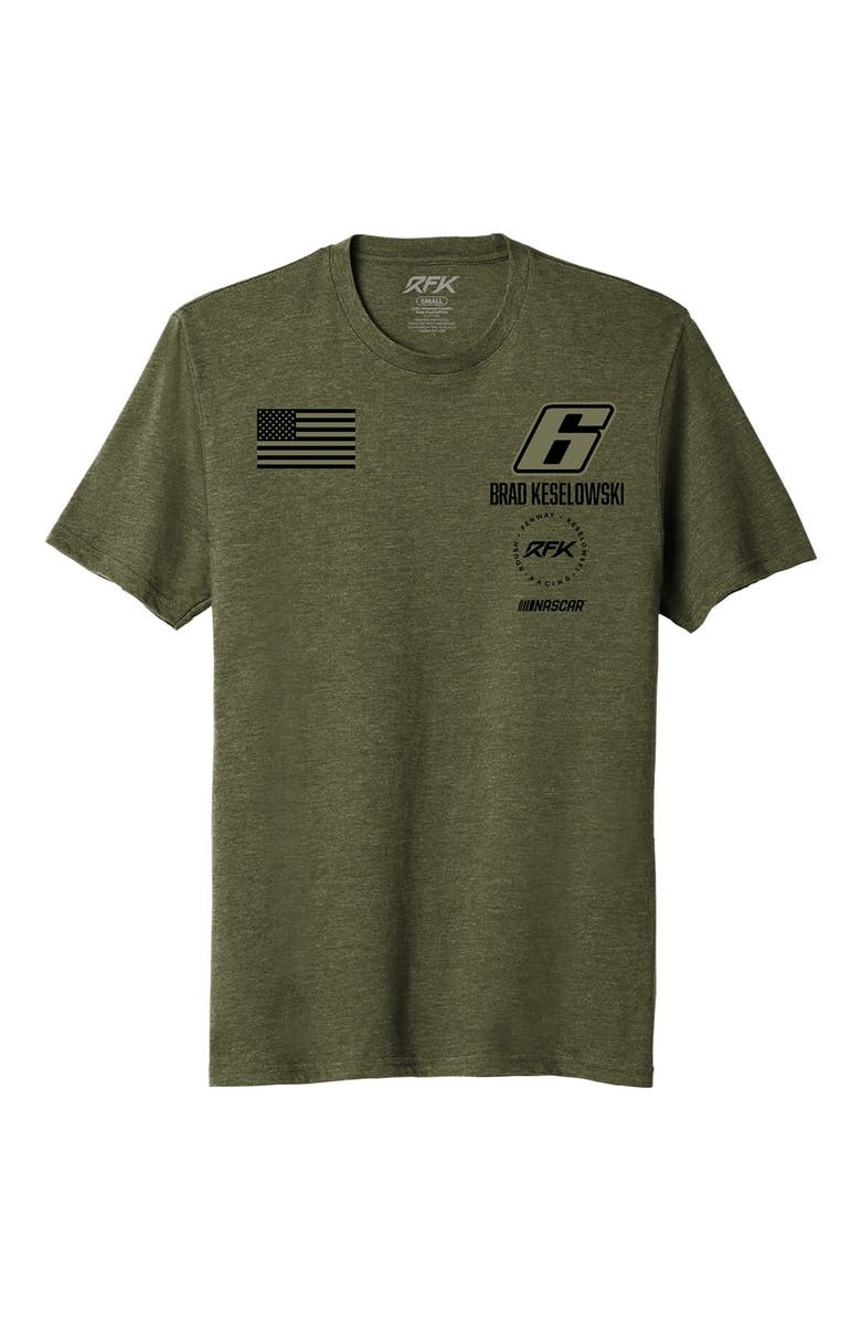 RFK Racing Men's RFK Racing Green Brad Keselowski Flag T-Shirt, Alternate, color, 