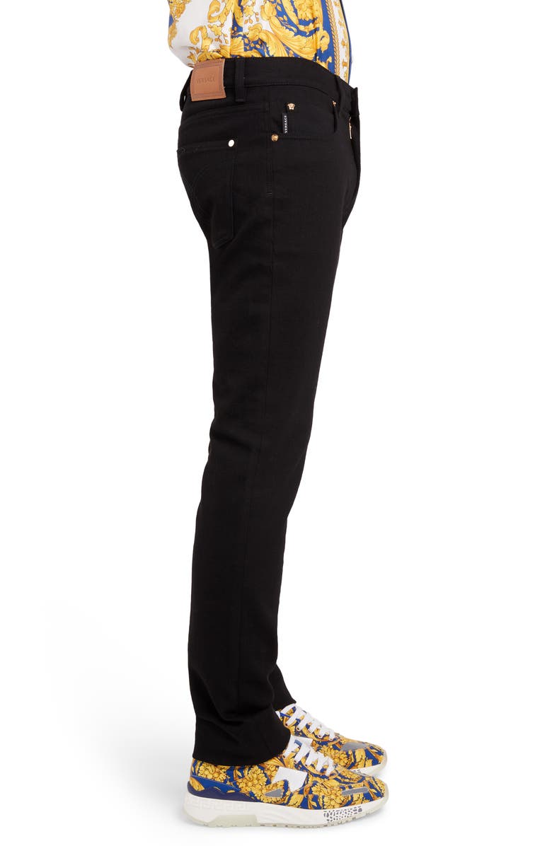 Versace Trim Fit Jeans, Alternate, color,