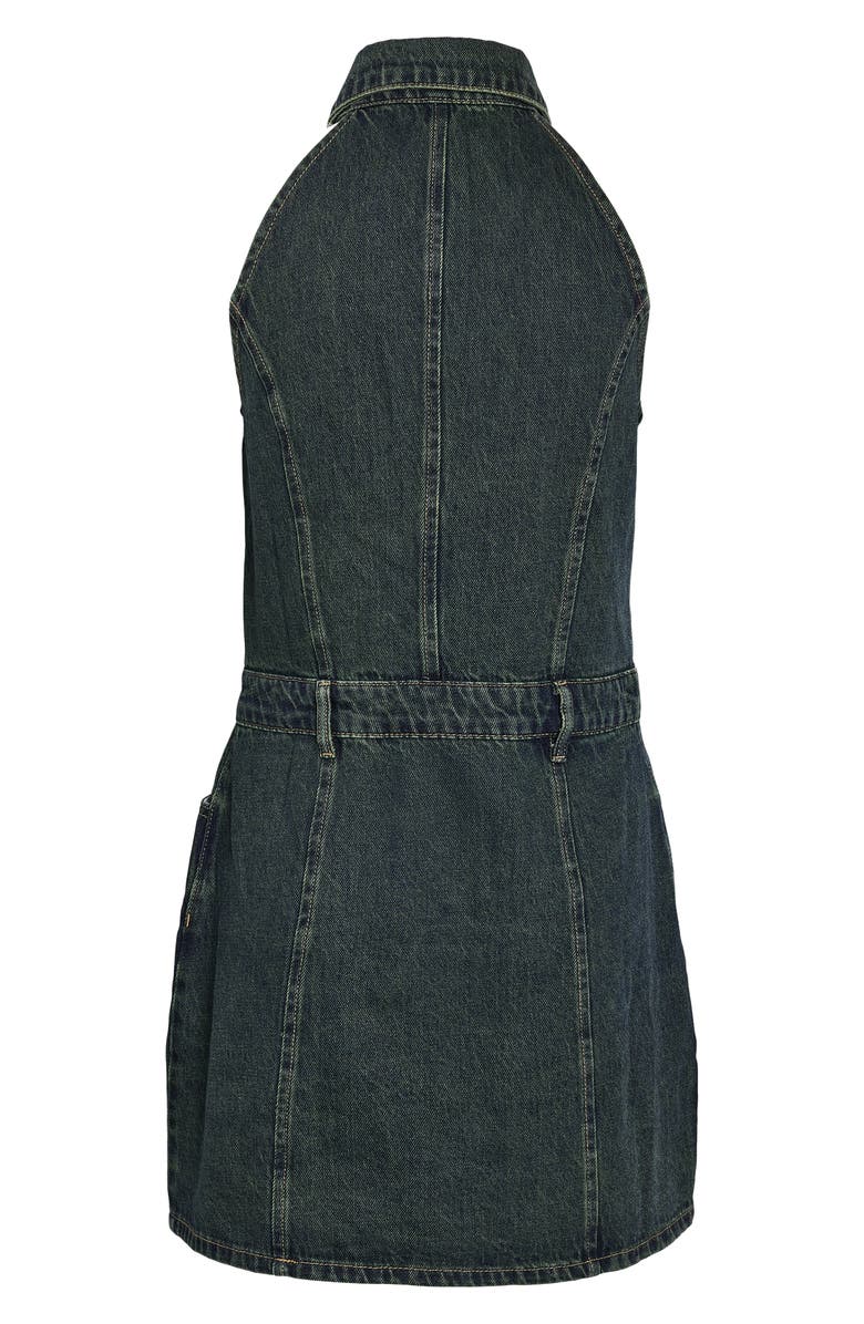 Noisy may Lardie Denim Shirtdress, Alternate, color, Dark Blue Denim