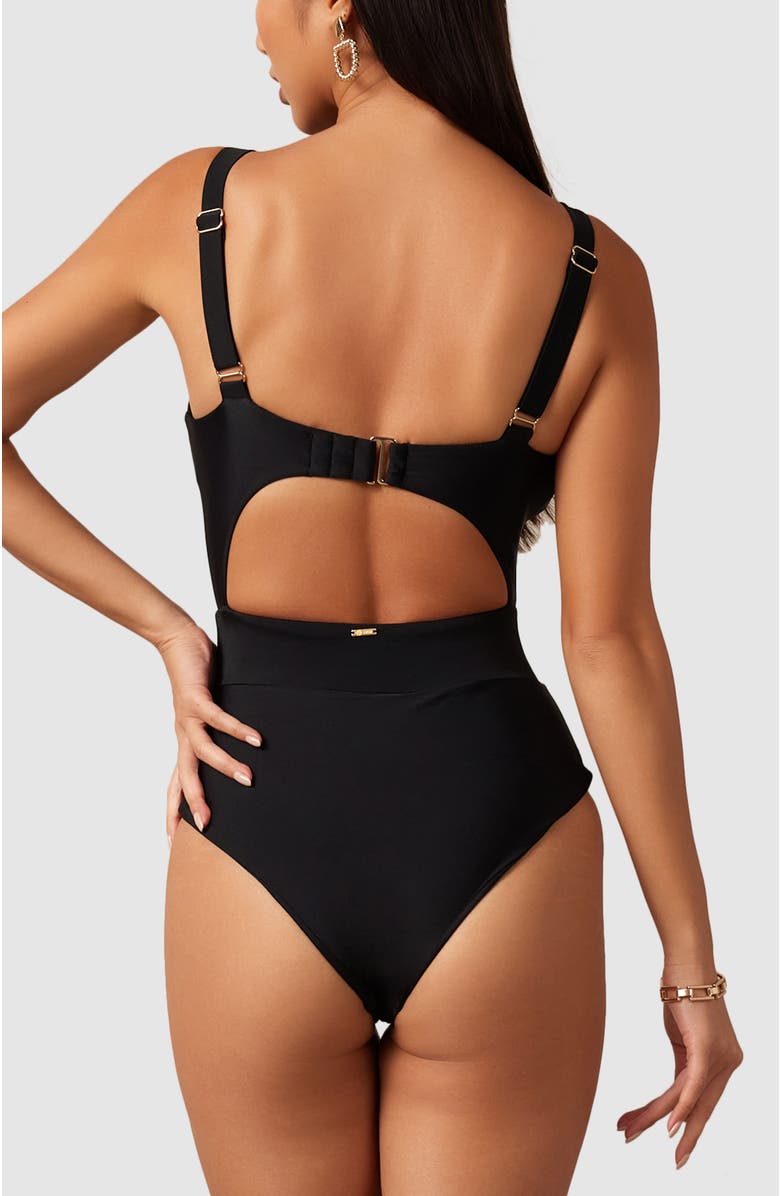 MBM Swim Aspire One-Piece Swimsuit, Alternate, color, Black