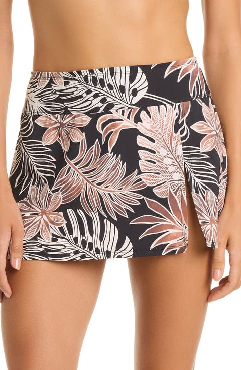 High Waist Skirted Swim Bottoms
