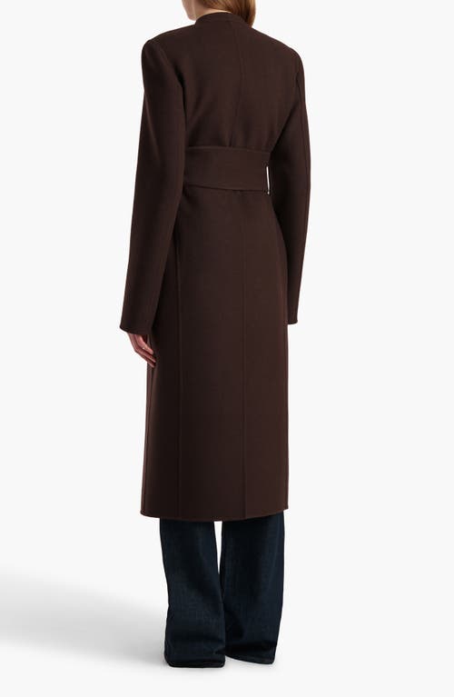 Khaite Jelson Double Face Wool Belted Coat In Brown