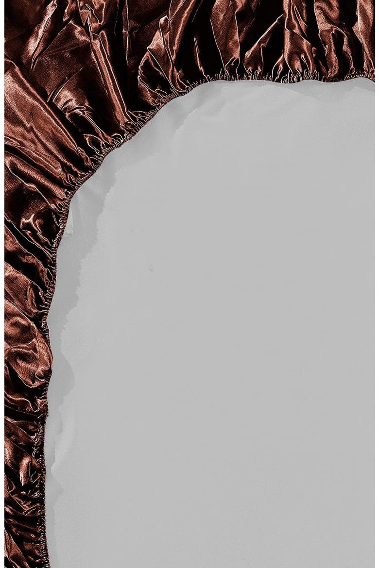 Satin Sheet Set, Alternate, color, CHOCOLATE