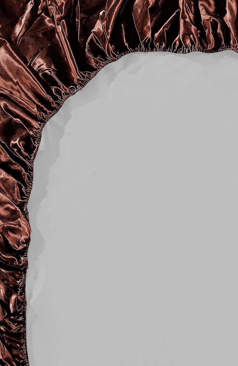 Luxury Home Satin Sheet Set, Alternate, color, Chocolate