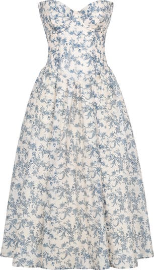 Bennett Corset Strapless Fit & Flare Cocktail Dress