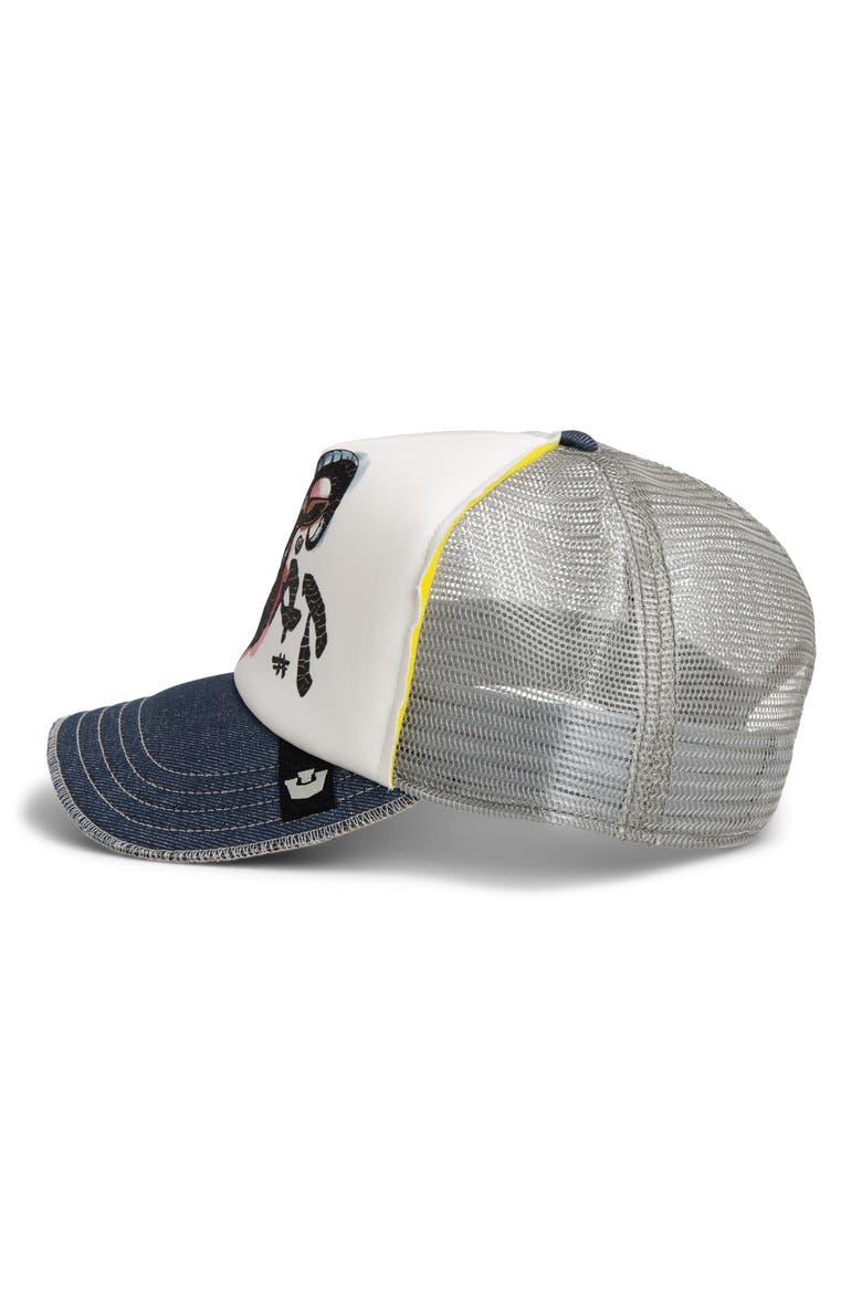 Goat Disruption Patch Snapback Trucker Hat, Alternate, color, DIGITAL