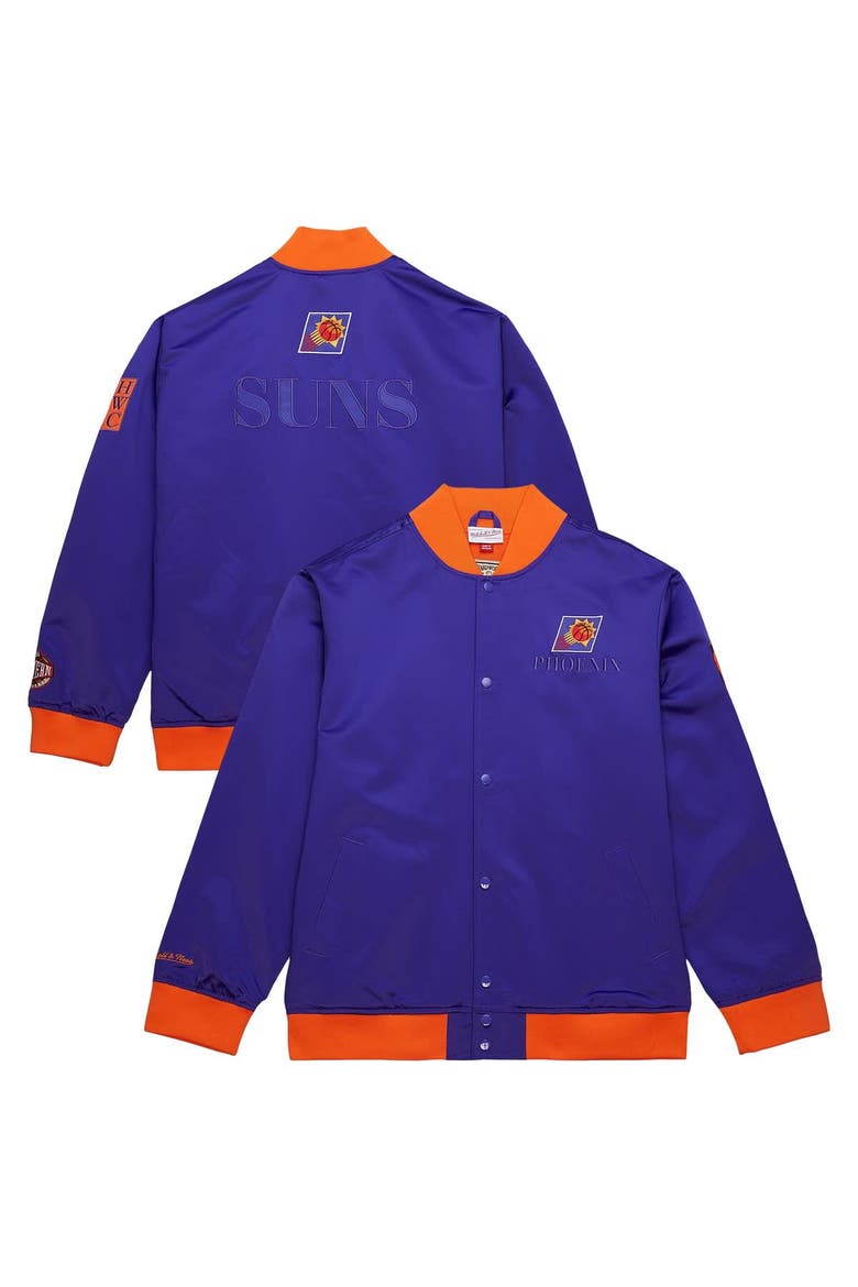 Men's Mitchell & Ness Purple Phoenix Suns Hardwood Classics Team OG 3.0 Lightweight Satin Full-Snap Jacket, Alternate, color, Purple