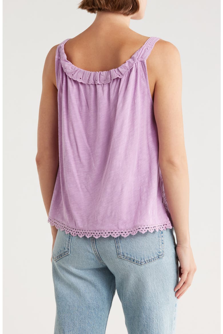 Eyelet Sleeveless Top, Alternate, color, SUGAR PLUM