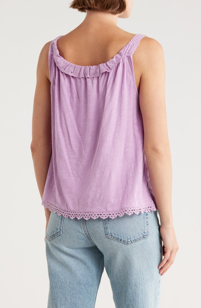 Democracy Eyelet Sleeveless Top, Alternate, color, Sugar Plum