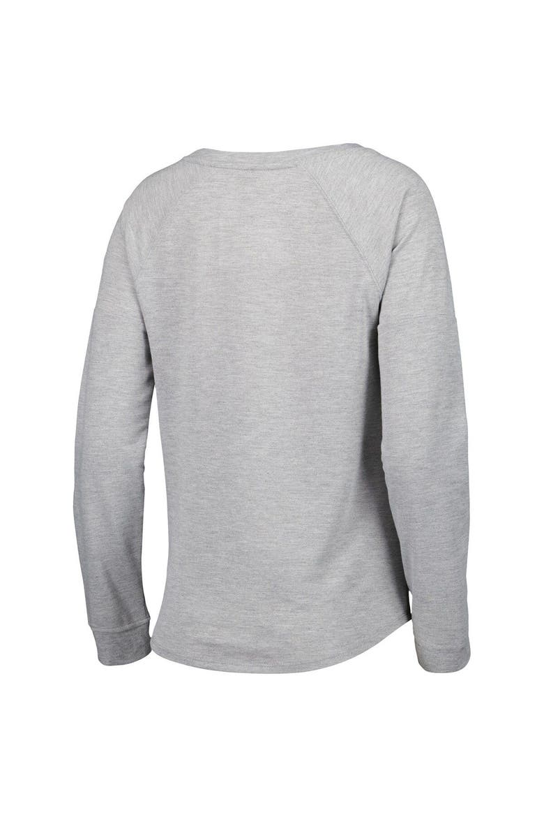 Juniors Heathered Gray Los Angeles Rams All Striped Up Raglan Long Sleeve T-Shirt, Alternate, color, Heather Gray