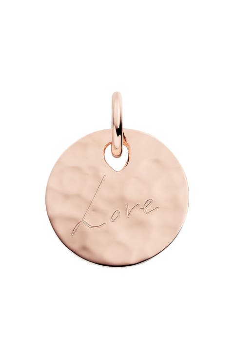 Engravable Hammered Pendant Charm
