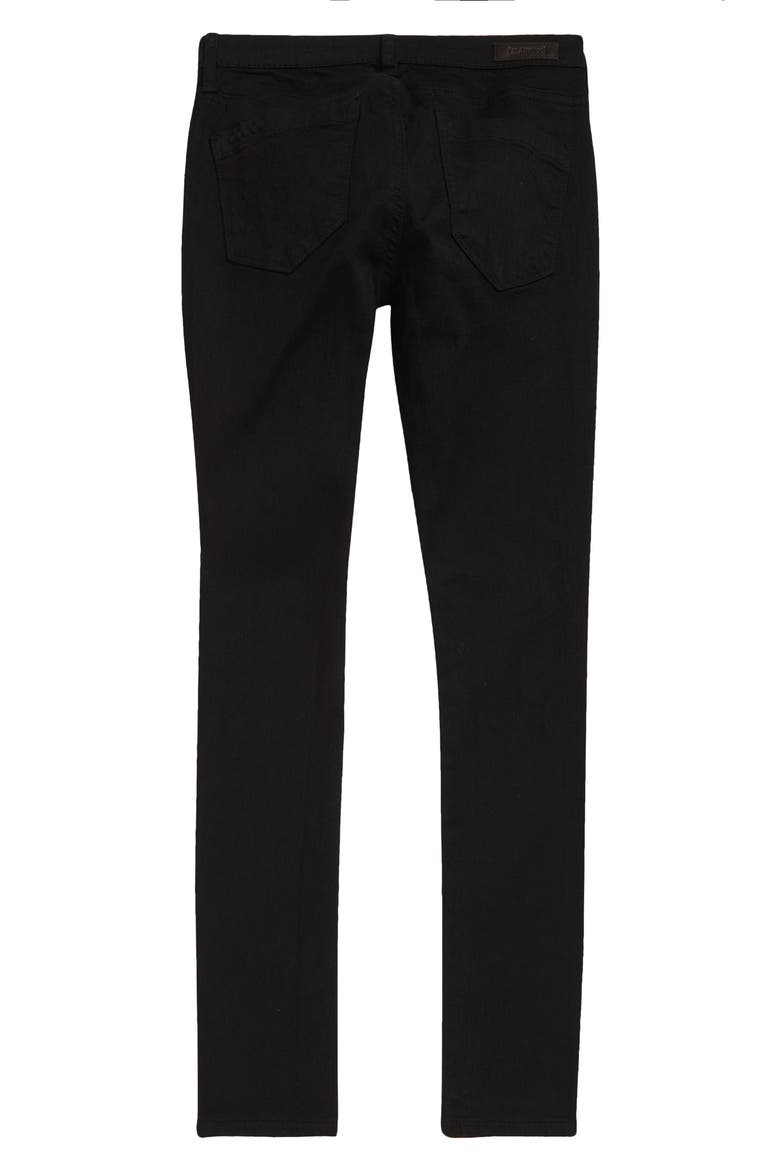 Twill Skinny Jeans, Alternate, color, NIGHT BLACK
