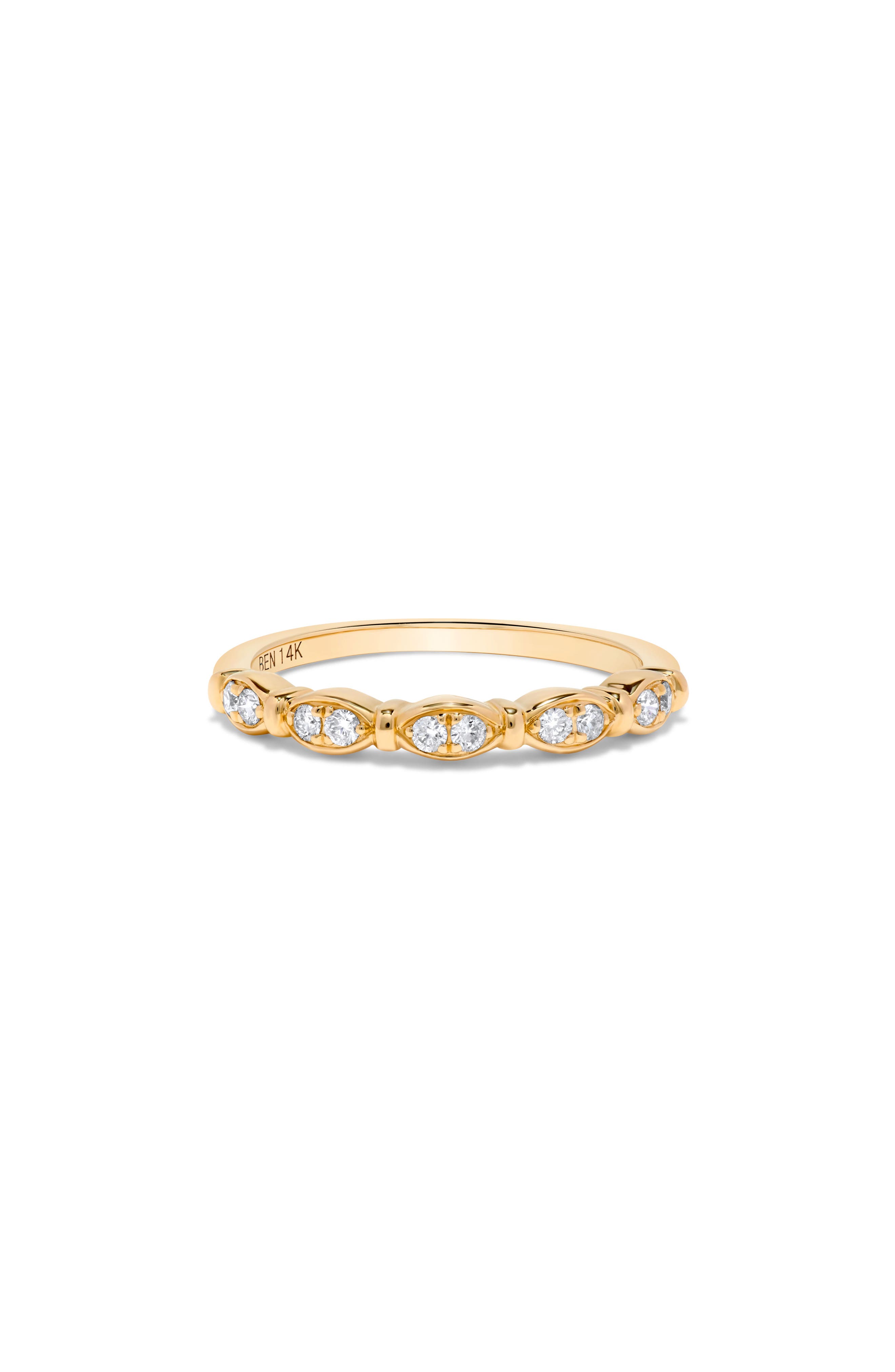 H.J. Namdar Diamond Oval Stacking Ring