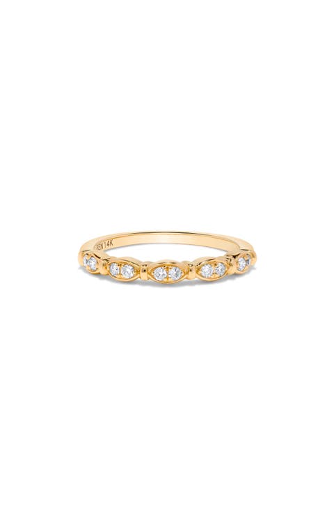Diamond Oval Stacking Ring
